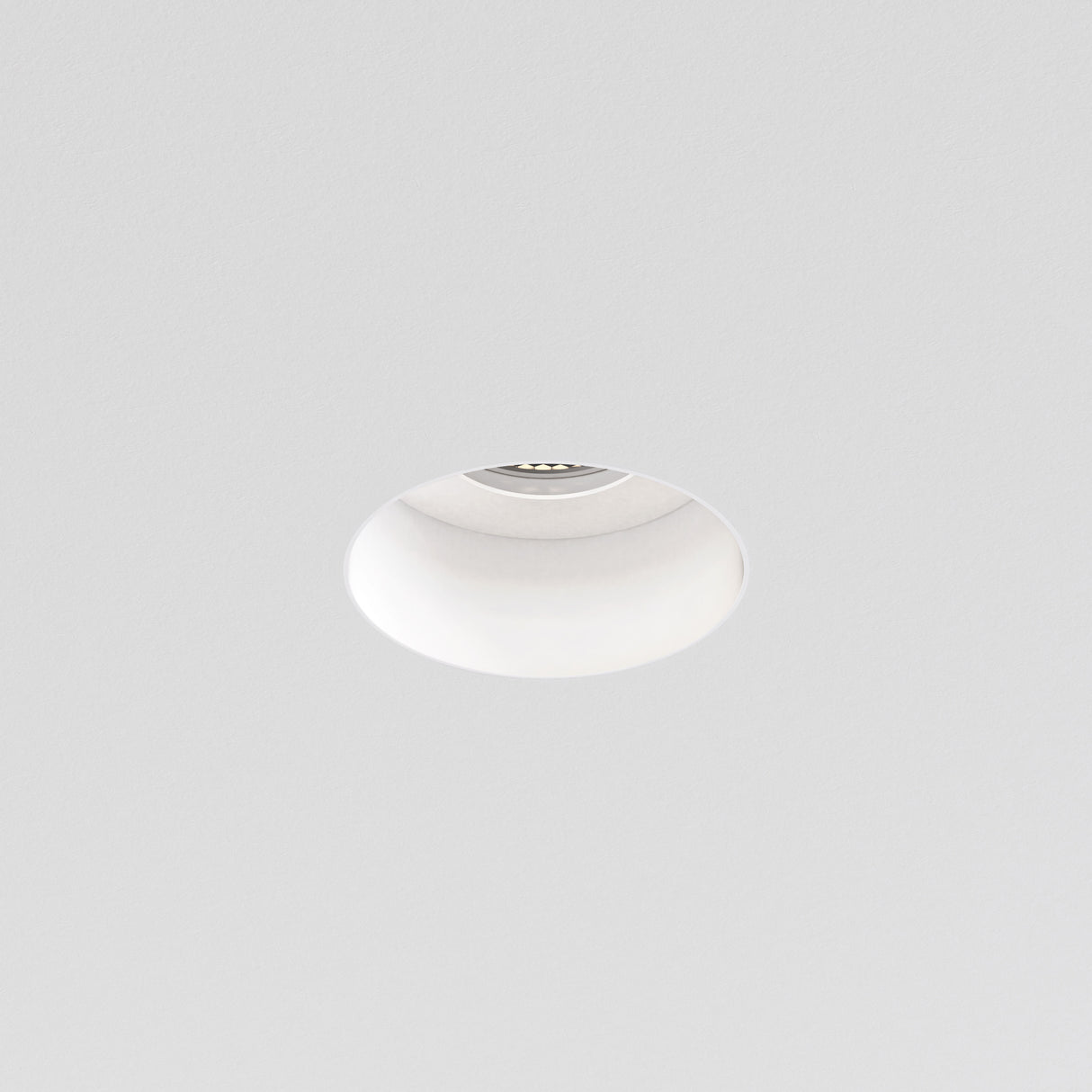 Astro Trimless Slimline Round Fixed Fire-Rated IP65 Matt White Bathroom Downlight