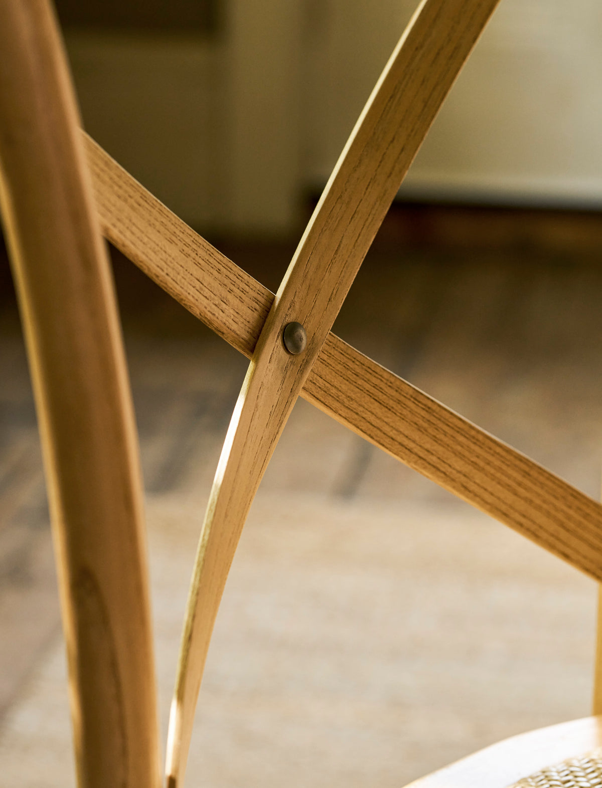 Garden Trading Ferndale Cross Back Dining Chair Elm Wood, Natural, Set of 2