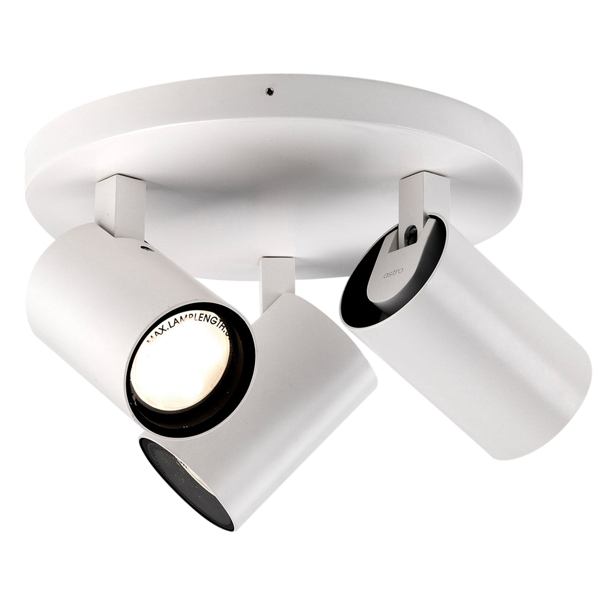 Astro Aqua Triple Round Matt White Bathroom Spotlight