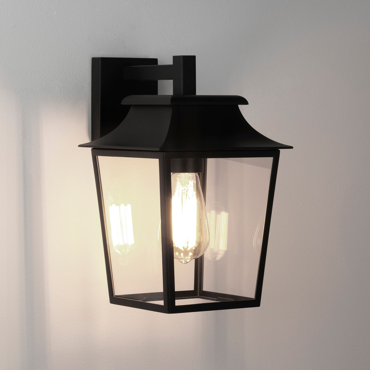 Astro Richmond Wall Lantern 200 Textured Black Outdoor Wall Light