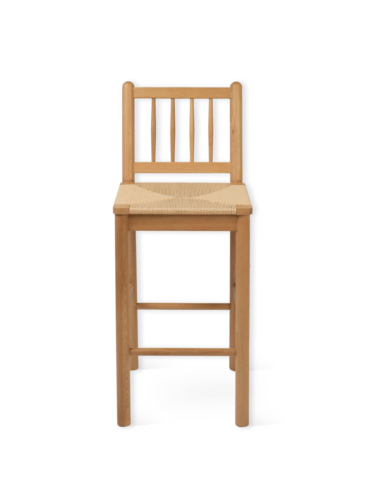 Garden Trading Longworth Spindle Back Bar Stool Oak Wood, Natural