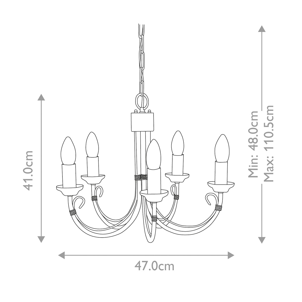 Elstead Chartwell 5 Light Chandelier