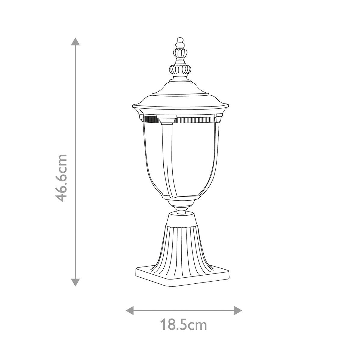 Elstead Cleveland 1 Light Small Pedestal Lantern
