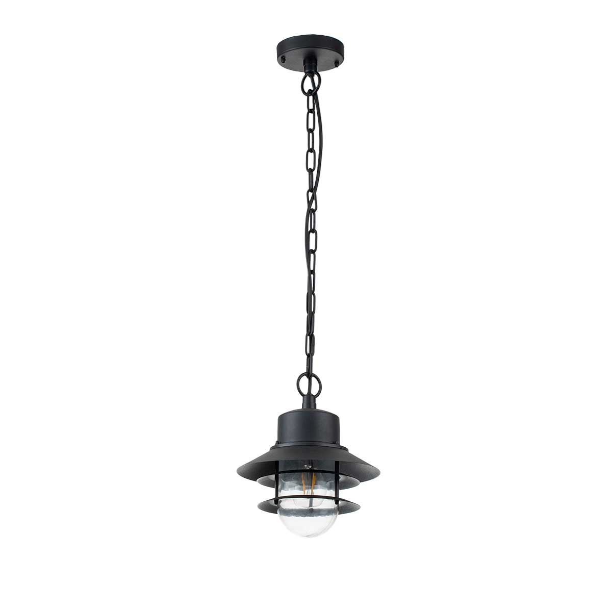 Elstead Copenhagen 1 Light Chain Lantern Black