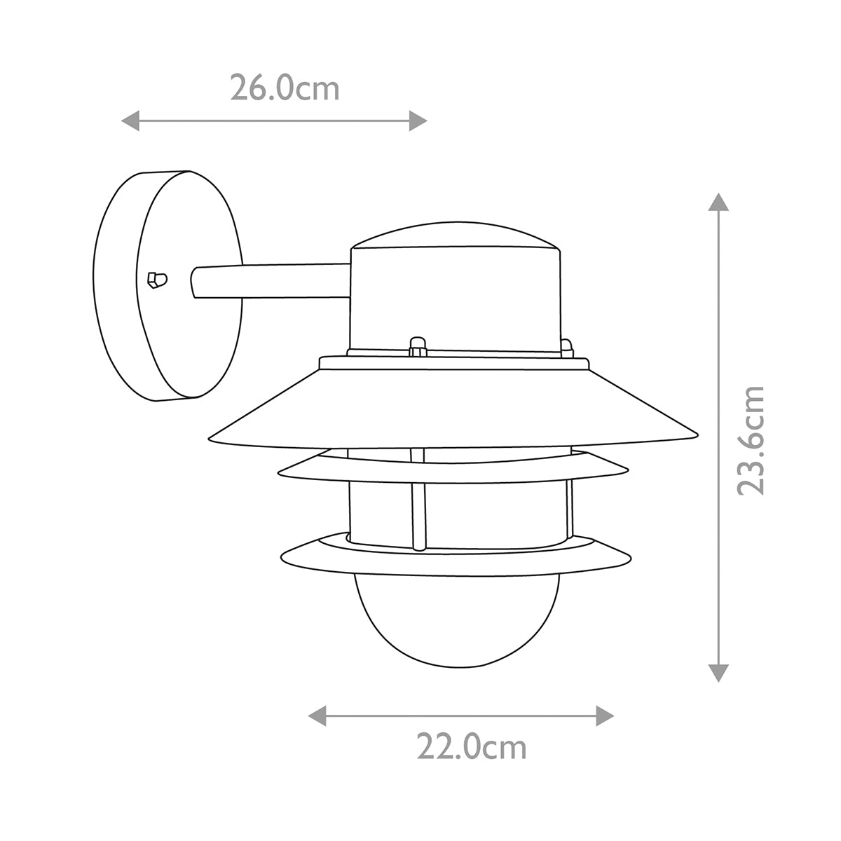 Elstead Copenhagen 1 Light Wall Lantern