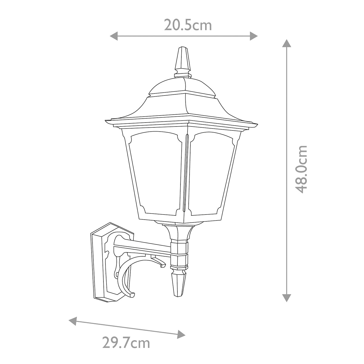 Elstead Chapel 1 Light Up Wall Lantern