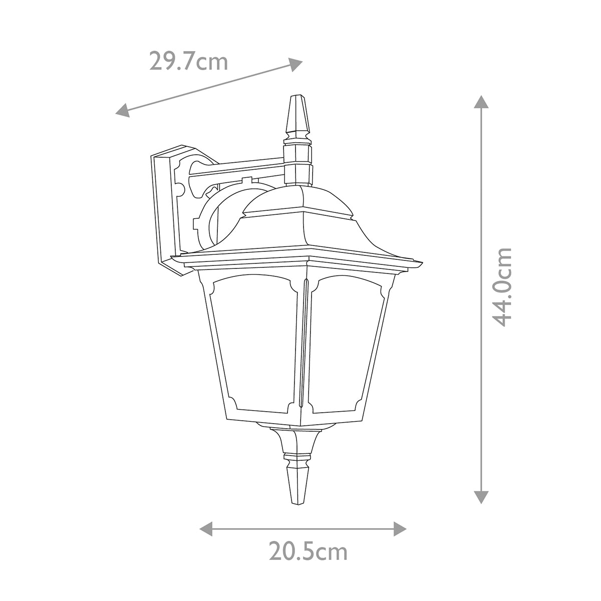 Elstead Chapel 1 Light Down Wall Lantern