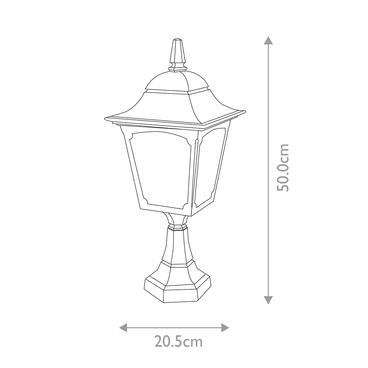 Elstead Chapel 1 Light Pedestal Lantern