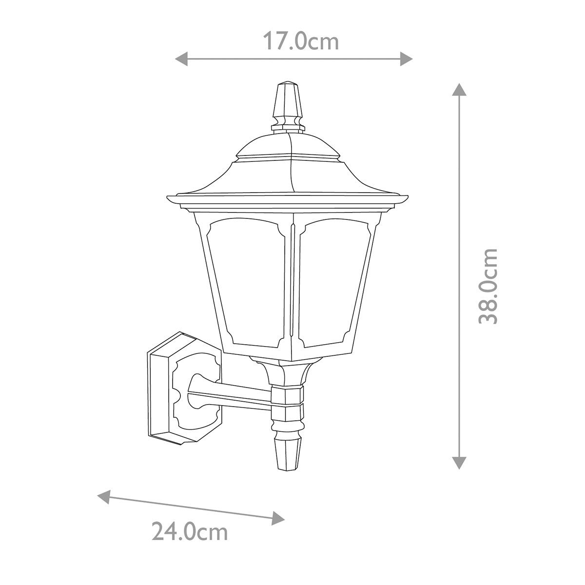 Elstead Chapel 1 Light Mini Up Wall Lantern