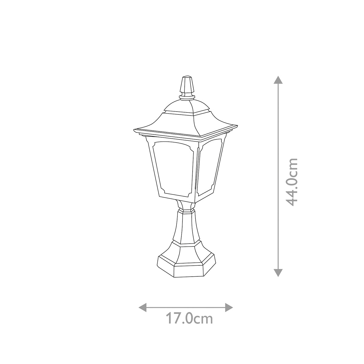 Elstead Chapel 1 Light Mini Pedestal Lantern