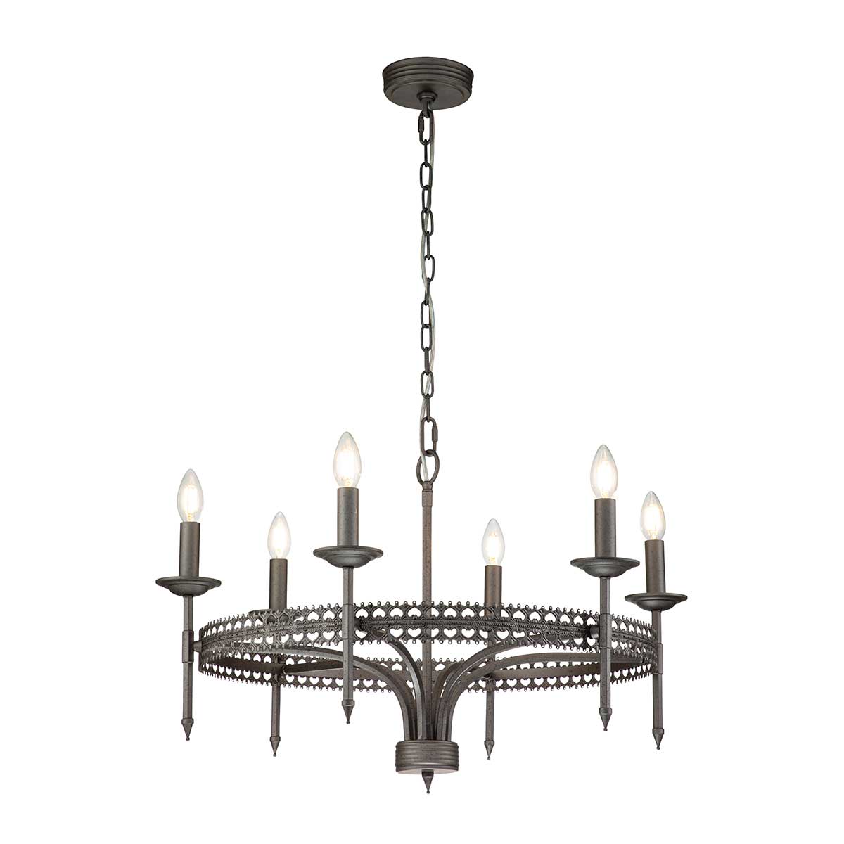 Elstead Crown 6 Light Chandelier
