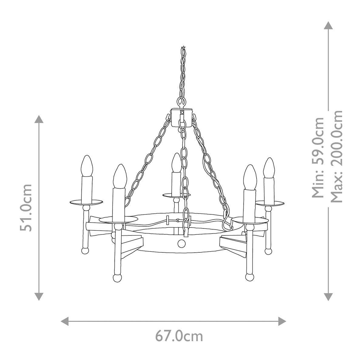 Elstead Cromwell 5 Light Chandelier