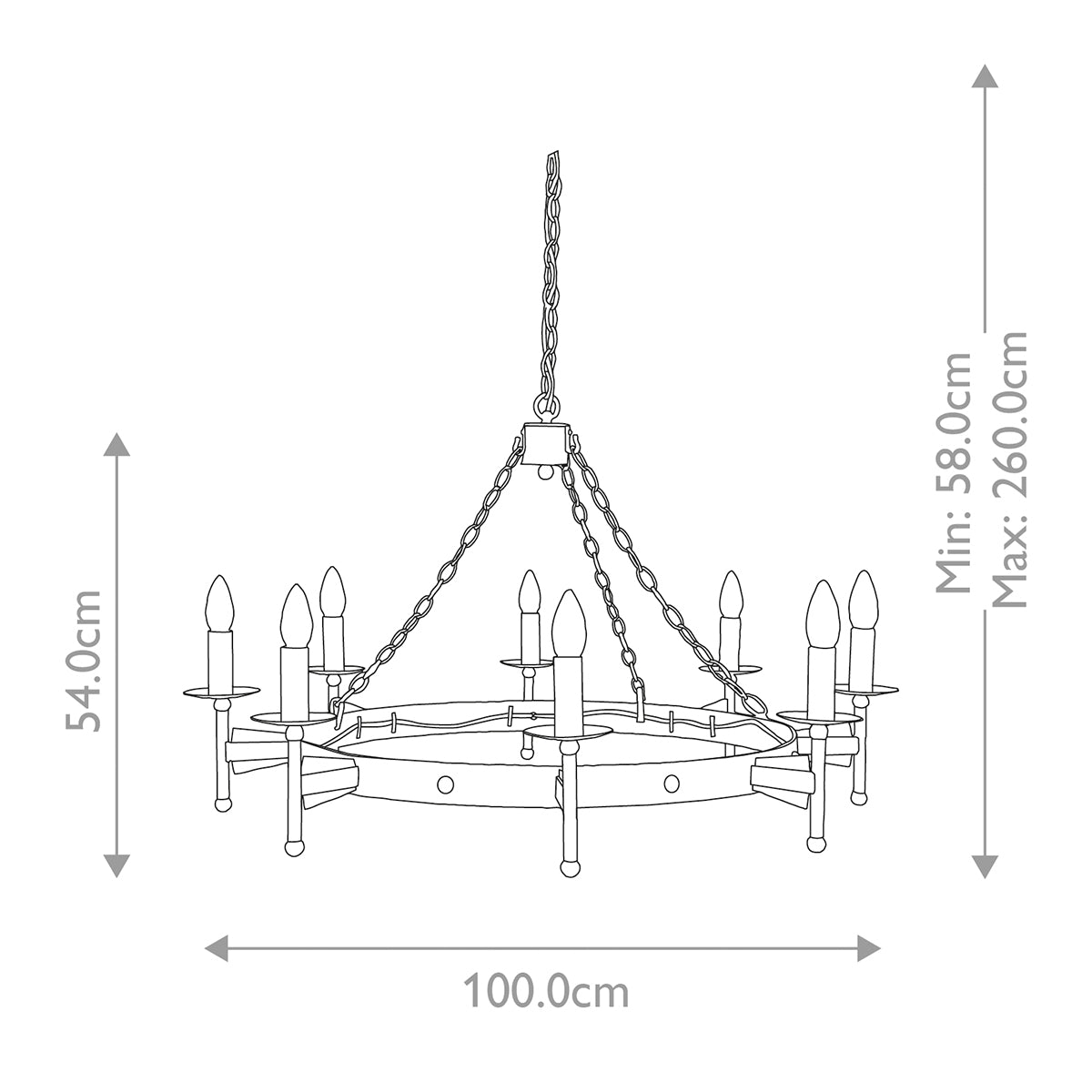 Elstead Cromwell 8 Light Chandelier