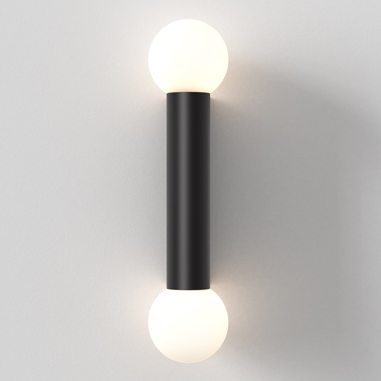 Astro Ortona Twin Matt Black Bathroom Wall Light
