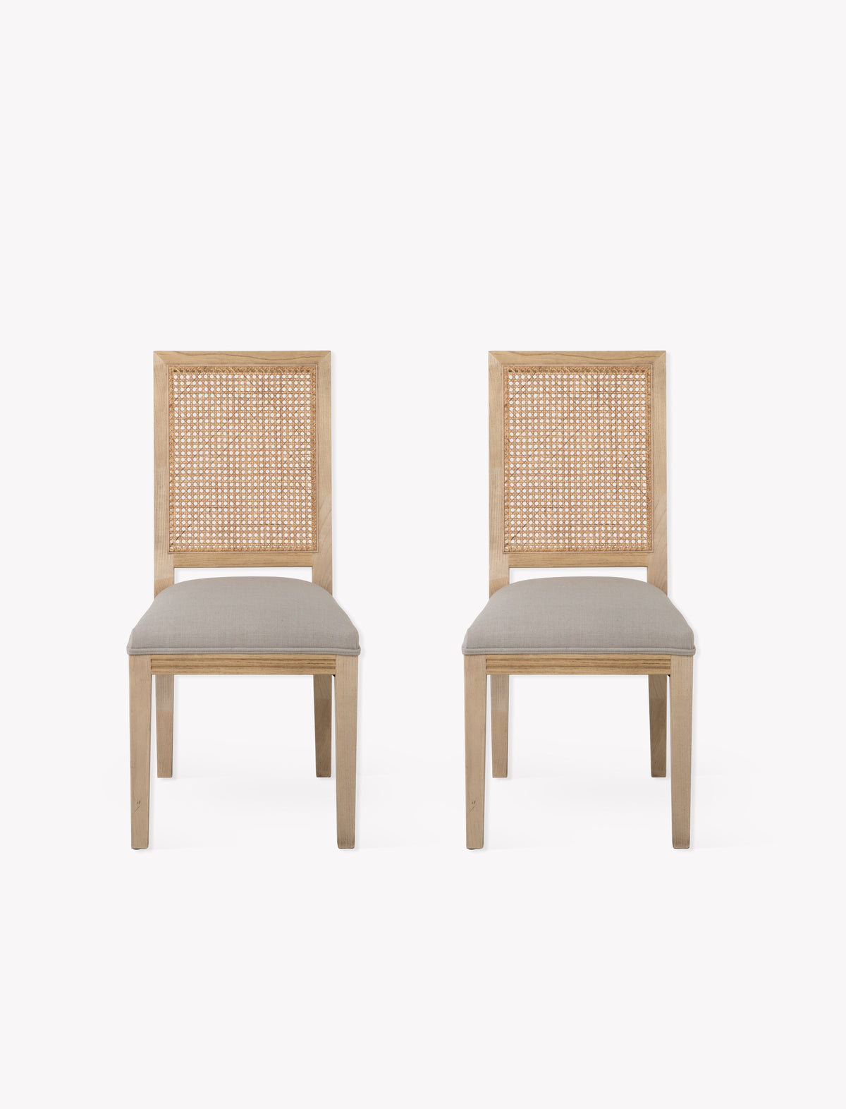Garden Trading Cresswell Dining Chair Oak Wood, Natural, Set of 2