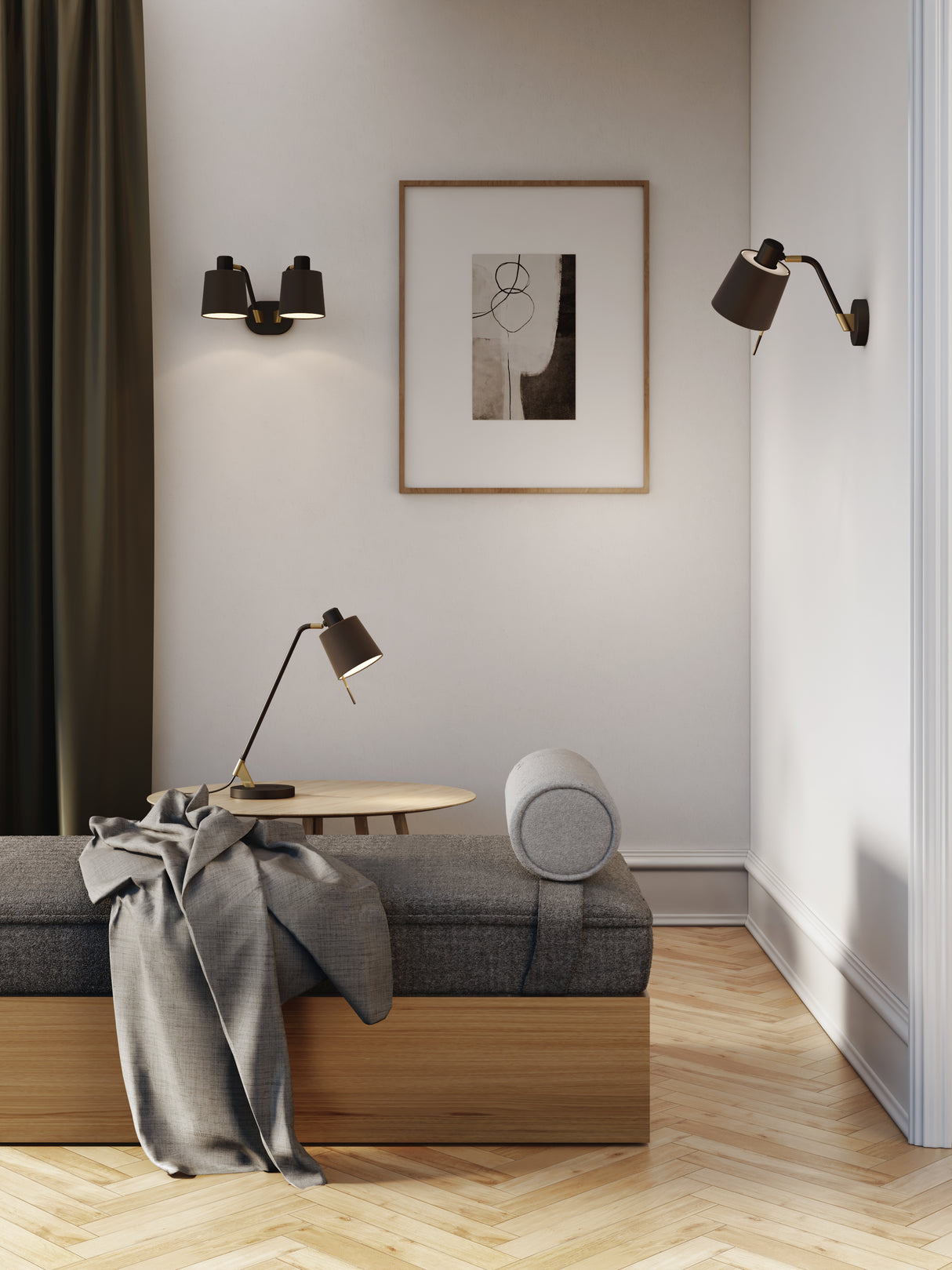 Astro Edward Wall Base Matt Black Interior Wall Light