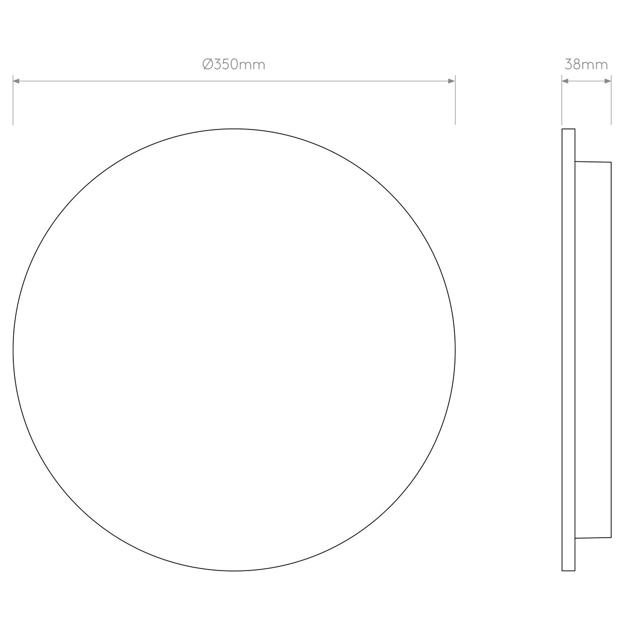 Astro Eclipse Round 350 LED 2700K Plaster Interior Wall Light
