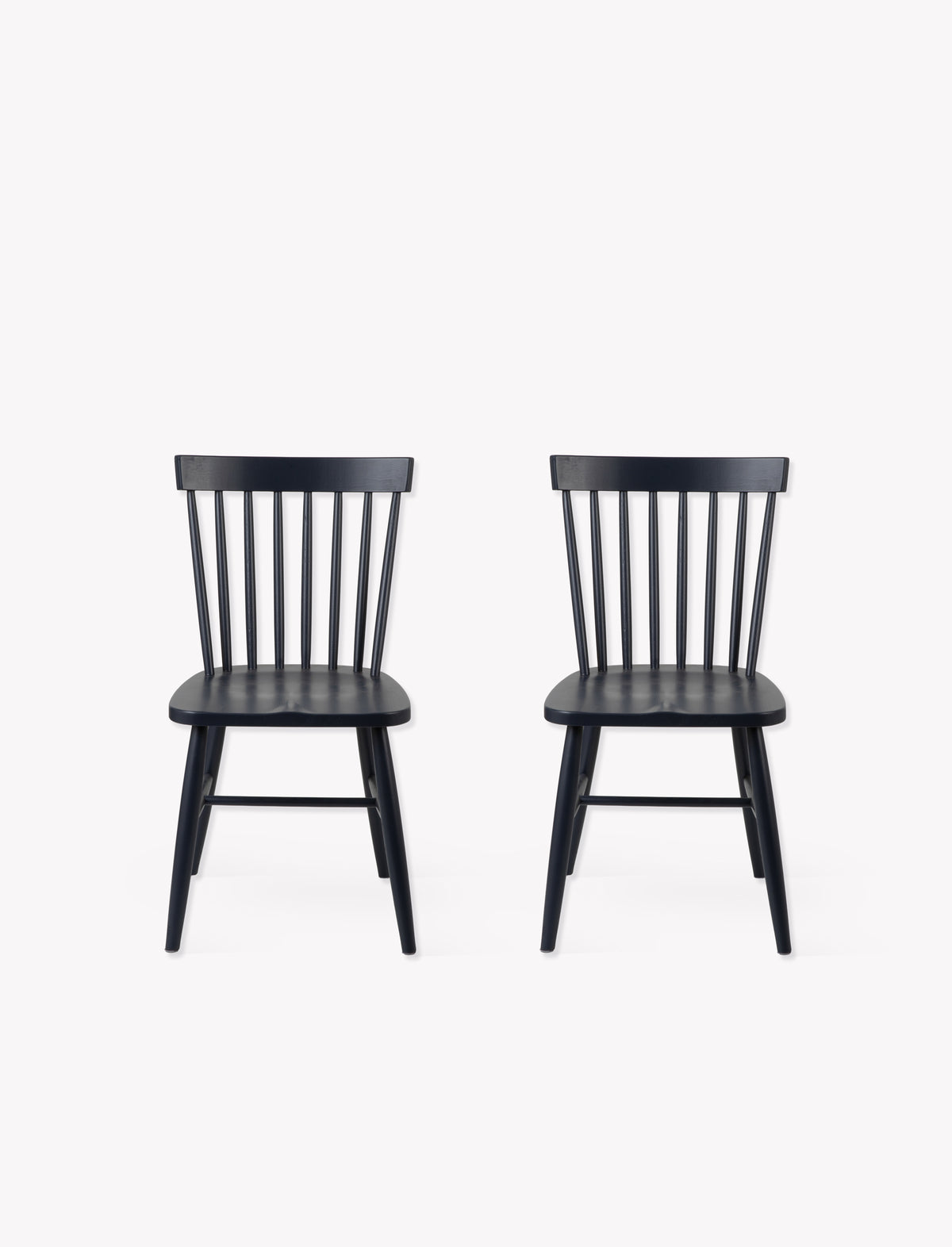 Garden Trading Spindle Back Chair Beech Wood, Carbon Black, Set of 2