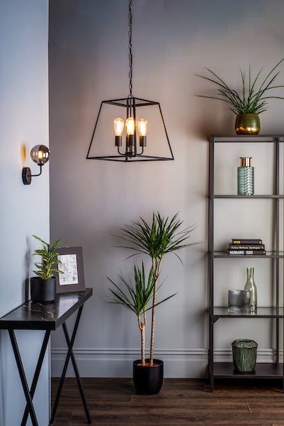 Dar Academy 4 Light Lantern Black – from Amos Lighting + Home