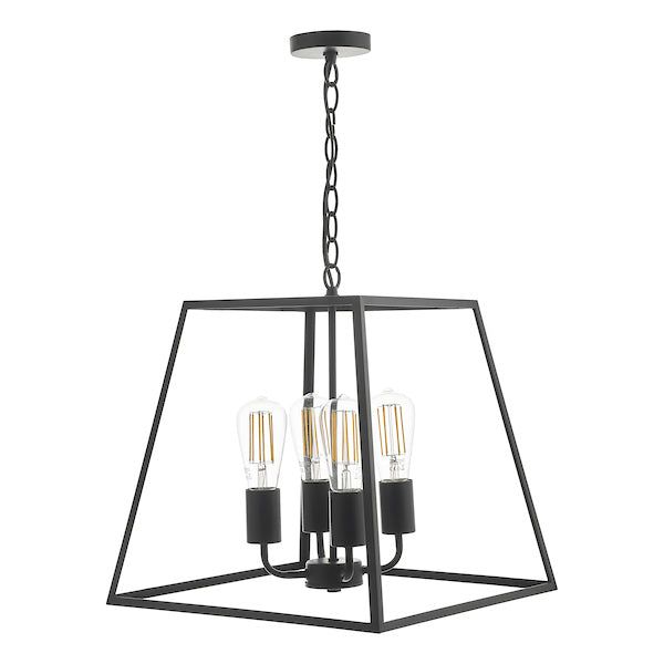 Dar Academy 4 Light Lantern Black – from Amos Lighting + Home