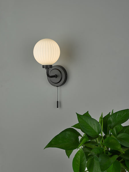 Dar Alrik Bathroom Wall Light Matt Black – from Amos Lighting + Home