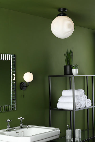 Dar Alrik Bathroom Wall Light Matt Black – from Amos Lighting + Home