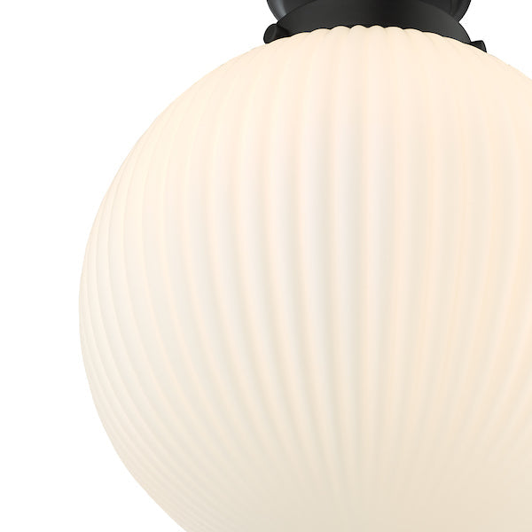 Dar Alrik Flush Bathroom Ceiling Light Matt Black – from Amos Lighting + Home