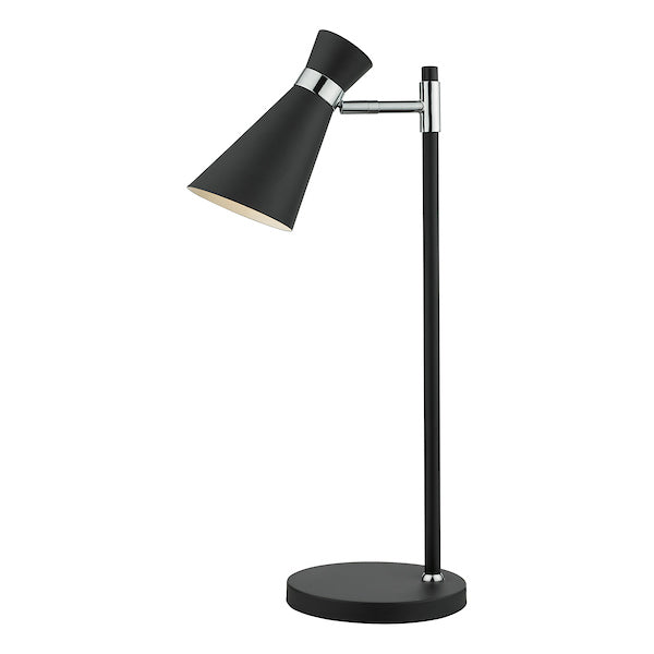 Dar Ashworth Table Lamp Black & Polished Chrome – from Amos Lighting + Home