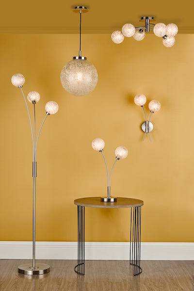 Dar Avari 6lt Semi-Flush Satin Nickel & Frosted Glass – from Amos Lighting + Home