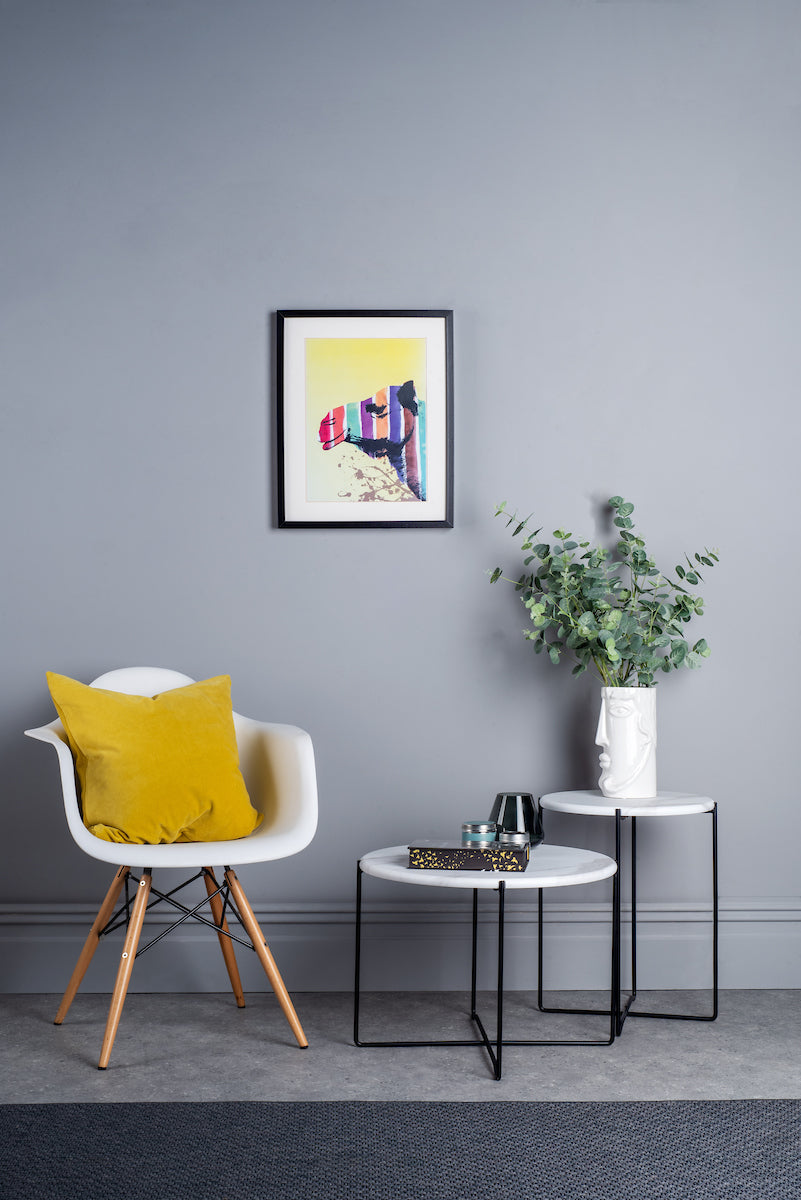 Dar Azzate White Marble Effect Round Side Table – from Amos Lighting + Home