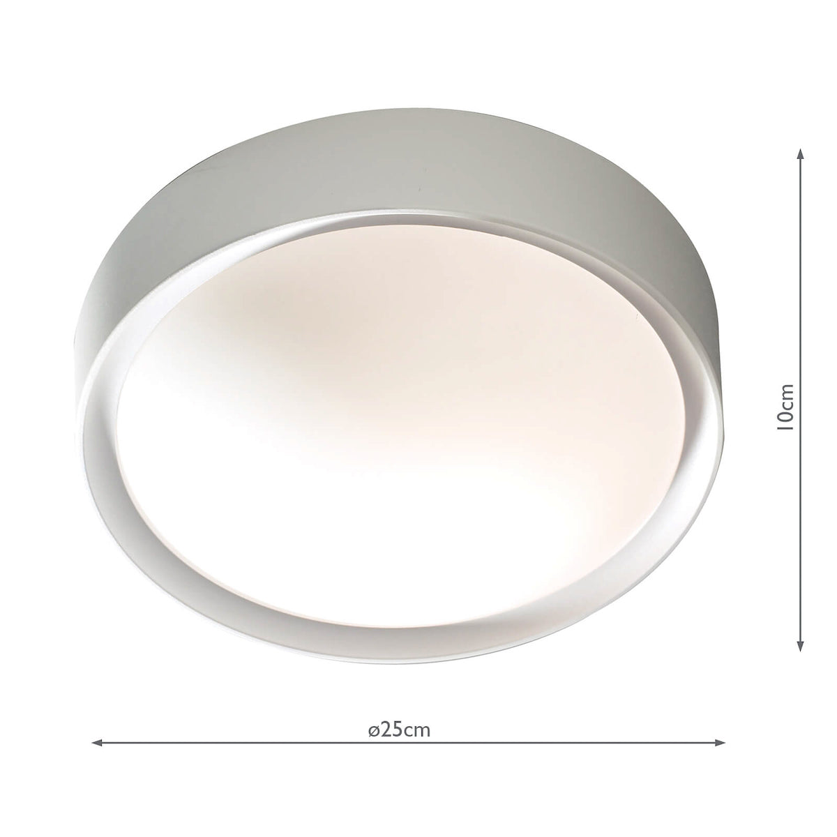 Dar Beta Bathroom Flush White Acrylic & Opal Glass IP44 – from Amos Lighting + Home