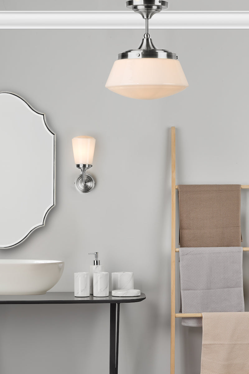 Dar Caden Semi Flush Bathroom Ceiling Light Polished Chrome – from Amos Lighting + Home