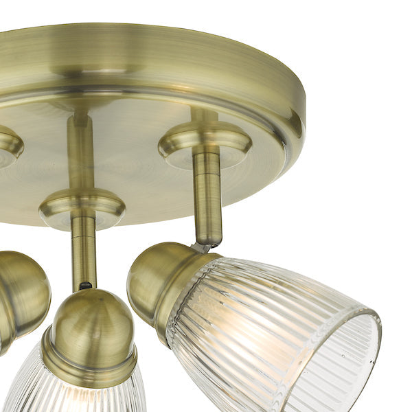 Dar Cedric 3 Light Bathroom Spotlight, Antique Brass IP44 – from Amos Lighting + Home