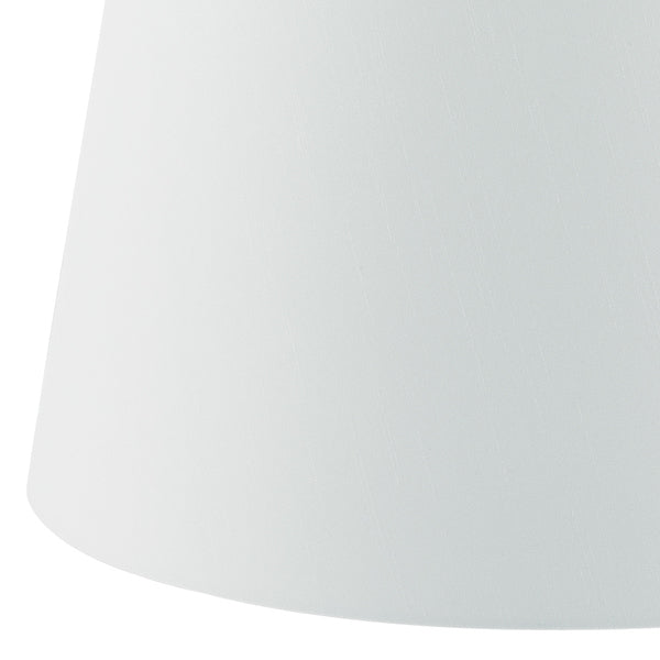 Dar Cezanne 35cm White Faux Silk Tapered Drum – from Amos Lighting + Home