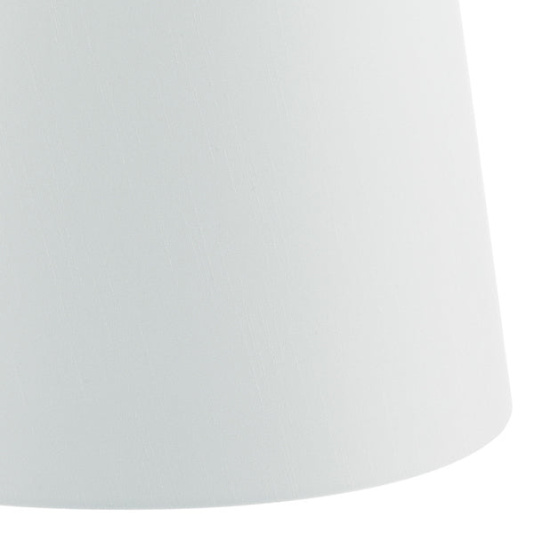 Dar Cezanne 35cm White Faux Silk Tapered Drum – from Amos Lighting + Home