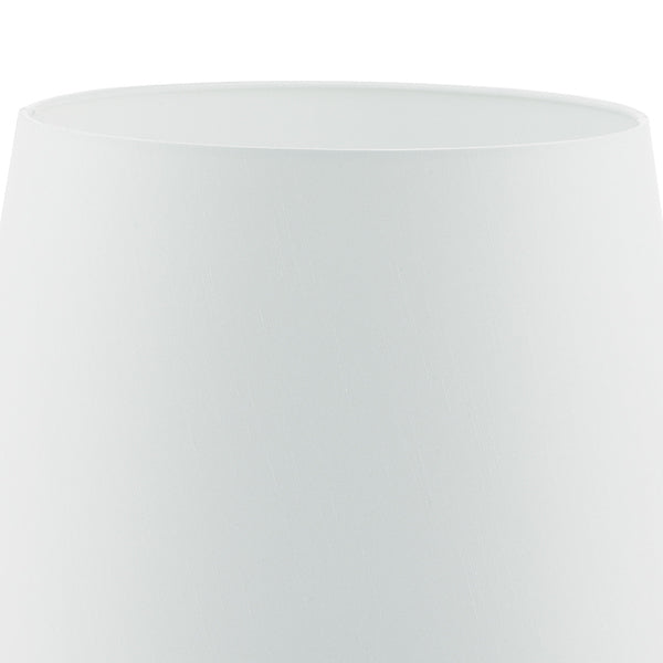 Dar Cezanne 35cm White Faux Silk Tapered Drum – from Amos Lighting + Home