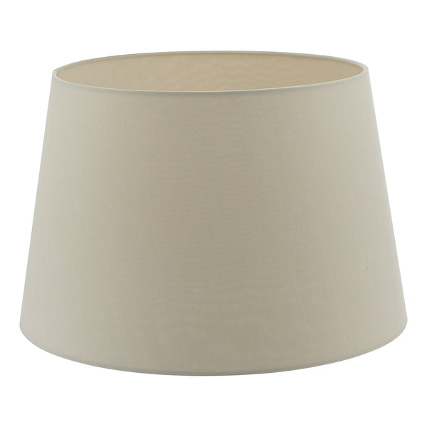 Dar Cezanne 40cm Ecru Faux Silk Tapered Drum – from Amos Lighting + Home