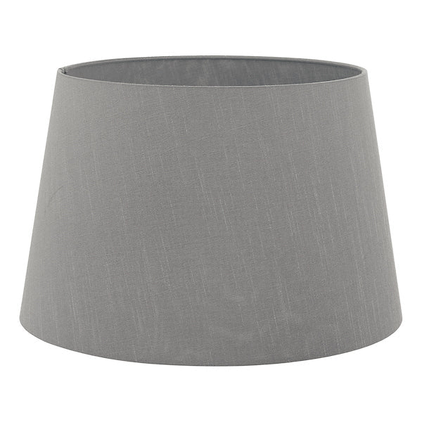 Dar Cezanne 40cm Slate Grey Faux Silk Tapered Drum – from Amos Lighting + Home