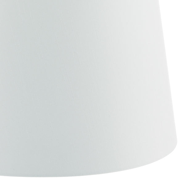 Dar Cezanne 40cm White Faux Silk Tapered Drum – from Amos Lighting + Home