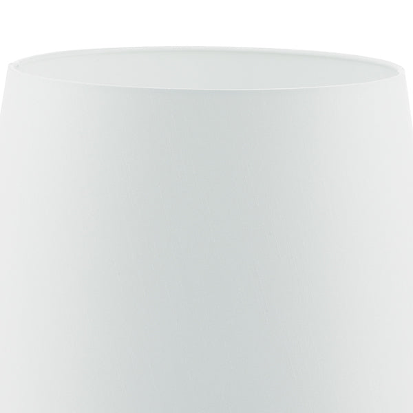 Dar Cezanne 40cm White Faux Silk Tapered Drum – from Amos Lighting + Home