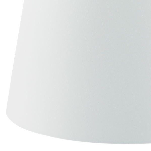 Dar Cezanne 45cm White Faux Silk Tapered Drum – from Amos Lighting + Home
