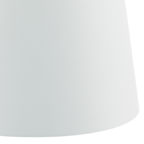 Dar Cezanne 45cm White Faux Silk Tapered Drum – from Amos Lighting + Home