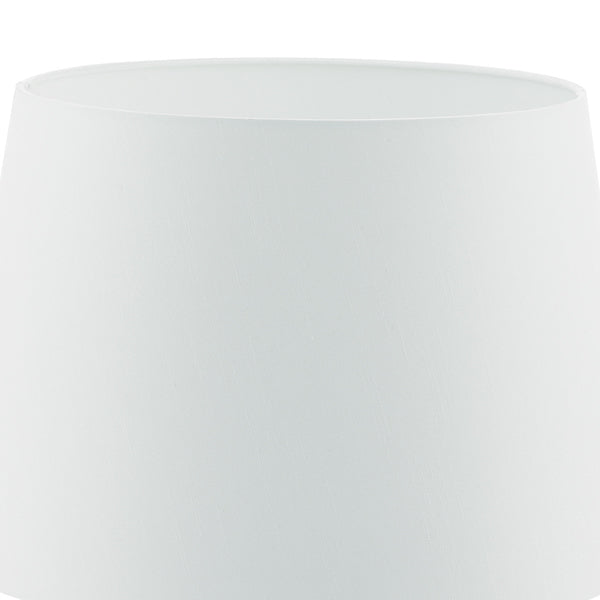 Dar Cezanne 45cm White Faux Silk Tapered Drum – from Amos Lighting + Home