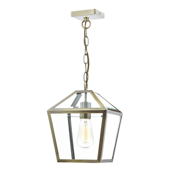 Dar Churchill Lantern Pendant Antique Brass – from Amos Lighting + Home