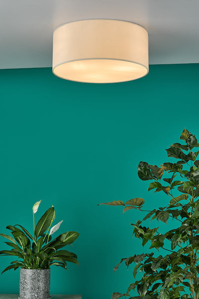 Dar Cierro 3 Light Flush Taupe 40cm – from Amos Lighting + Home