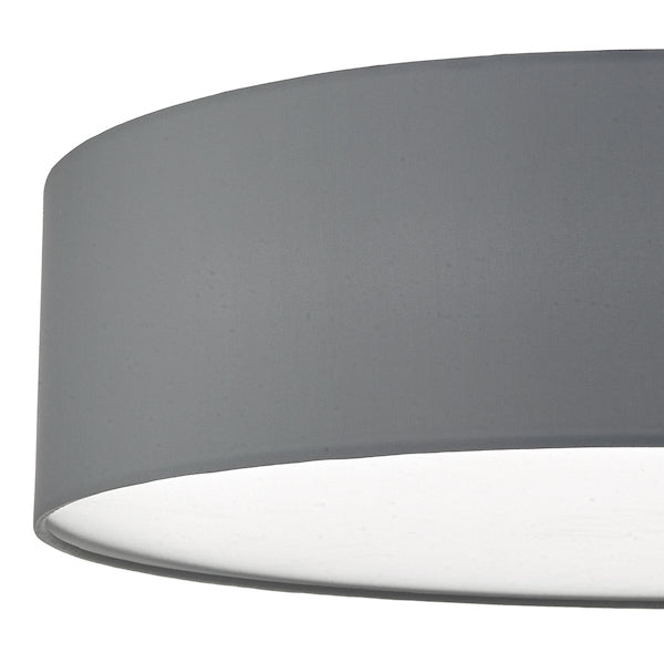 Dar Cierro 4 Light Flush Grey 60cm – from Amos Lighting + Home