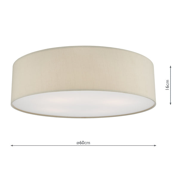 Dar Cierro 4 Light Flush Taupe 60cm – from Amos Lighting + Home