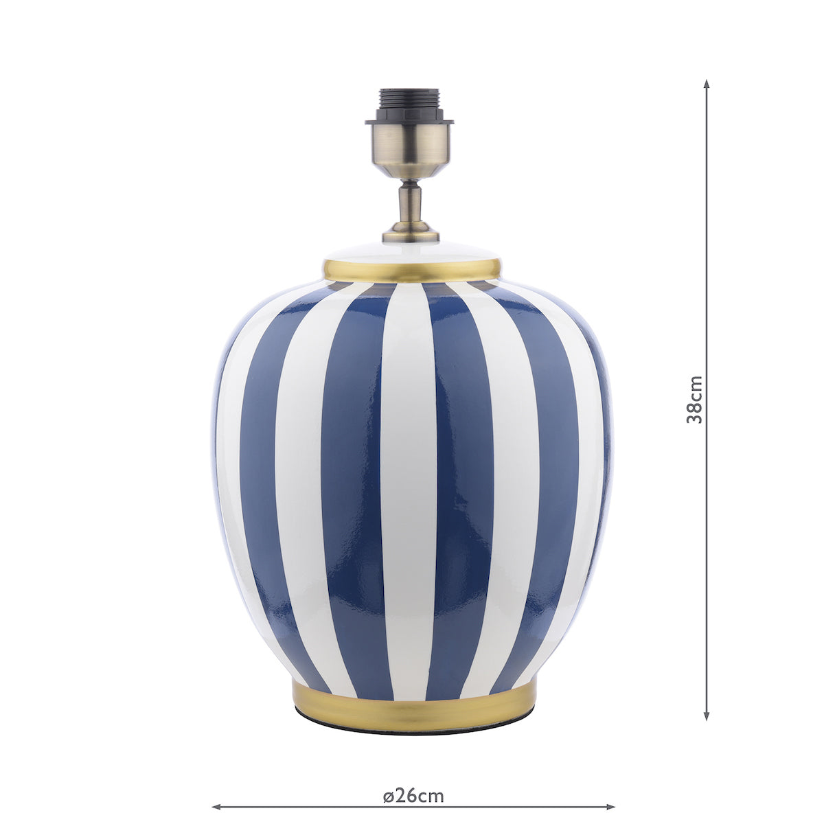 Dar Circus Ceramic Table Lamp Blue & White Base Only – from Amos Lighting + Home