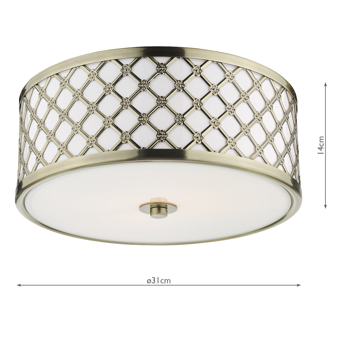Dar Civic Small Flush Ceiling Light – from Amos Lighting + Home