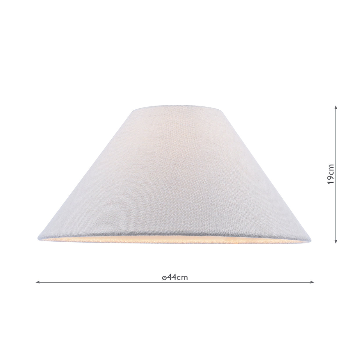 Dar Cleo Natural Linen Coolie Shade 44cm – from Amos Lighting + Home